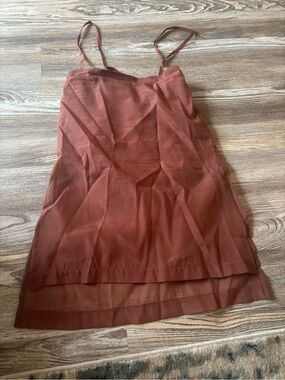 Rust Sheer Slip shirt
